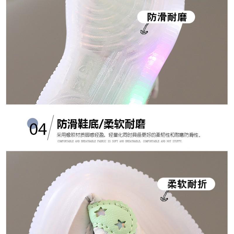 Scarpe da ginnastica luminose per bambini Piccoli 1-6 anni Suola morbida Antiscivolo Scarpe da passeggio con luci LED Fodera in rete Chiusura