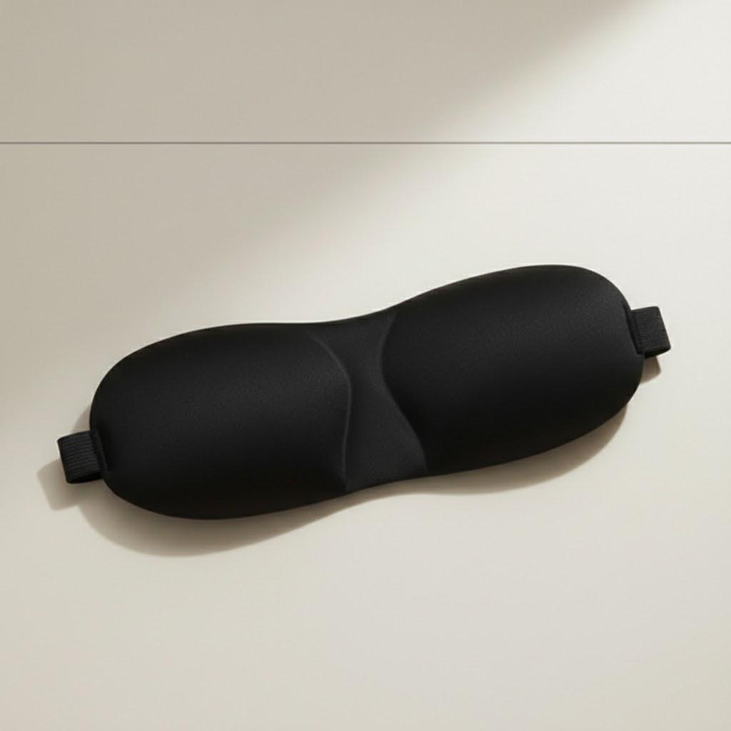 

3D Breathable Sleep Eye Mask Soft Padded Travel Rest Aid for Meditation Yoga Night Shift Worker Protection чорний