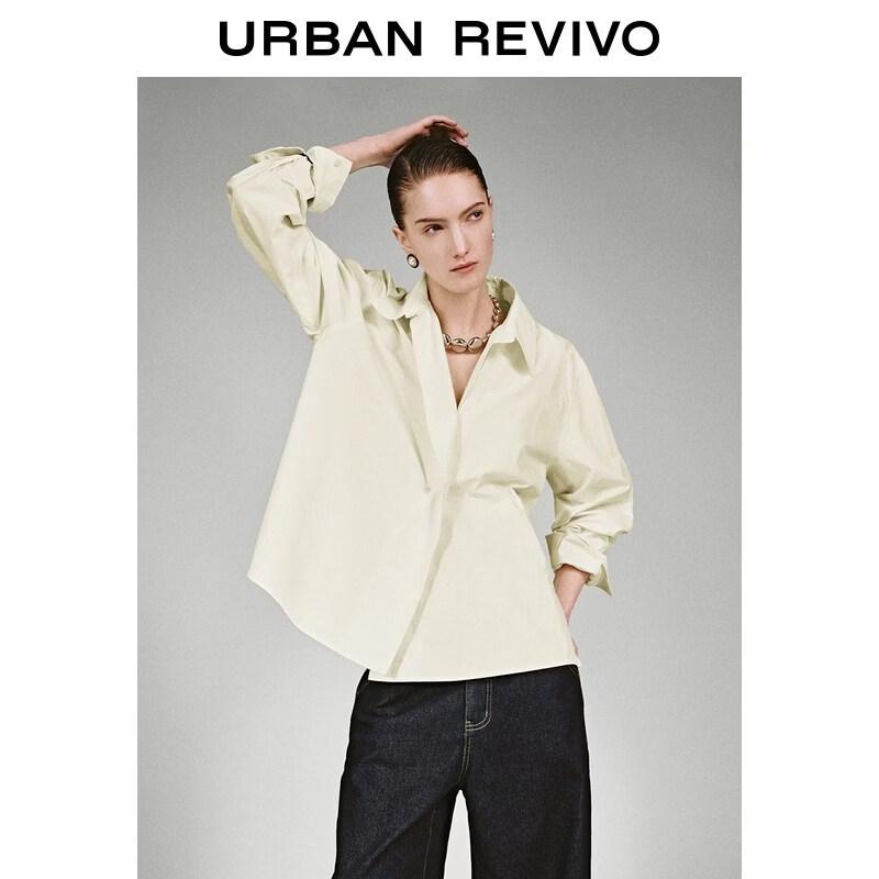 UR Women s Irregular Placket Cotton Shirt S