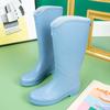 Medium and High Tube Rain Shoes Women's Waterproof Shoes Non-slip Water Boots Wear-resistant Outdoor Rubber Shoes Kitchen Work Water Shoes Fashion