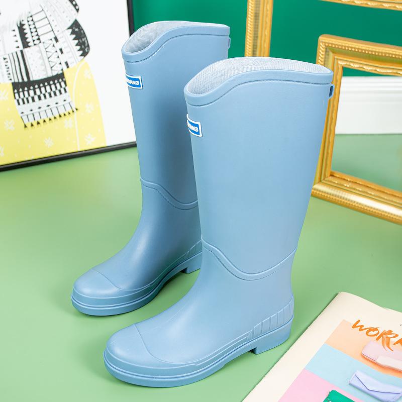 Medium and High Tube Rain Shoes Women's Waterproof Shoes Non-slip Water Boots Wear-resistant Outdoor Rubber Shoes Kitchen Work Water Shoes Fashion