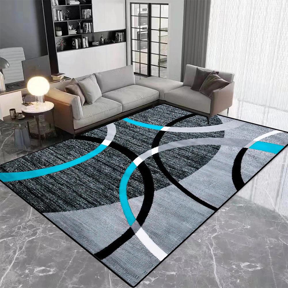 Nordic Striped Rugs for Living Room Decor Plaid Patten Rug Home Decorations Carpets for Bedroom Large Area Carpet Non-slip Mat