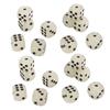 20 Pieces Glowing Dice Medium Black Dot Classic Plastic 6 Sided Dice Table Game Dice for Board Games