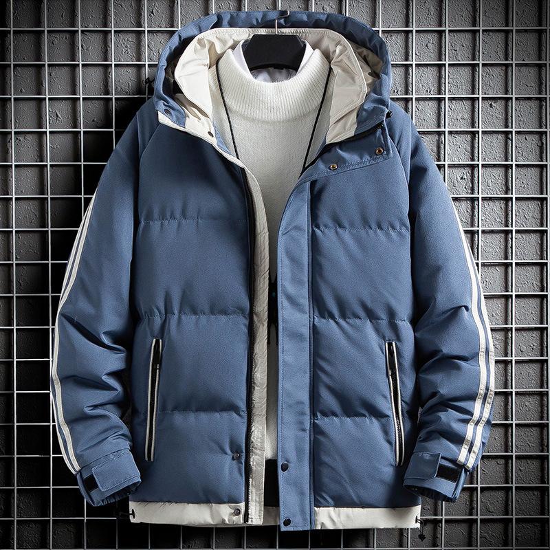 Vestiti di Cotone da Uomo Autunno e Inverno Nuovi Vestiti Imbottiti di Cotone Giovanili Versione Coreana Ampi Casual con Cappuccio Giacca da Uomo