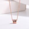 Rose Gold Electroplated Rotating Pendant Necklace - Non-fading Christmas Gift