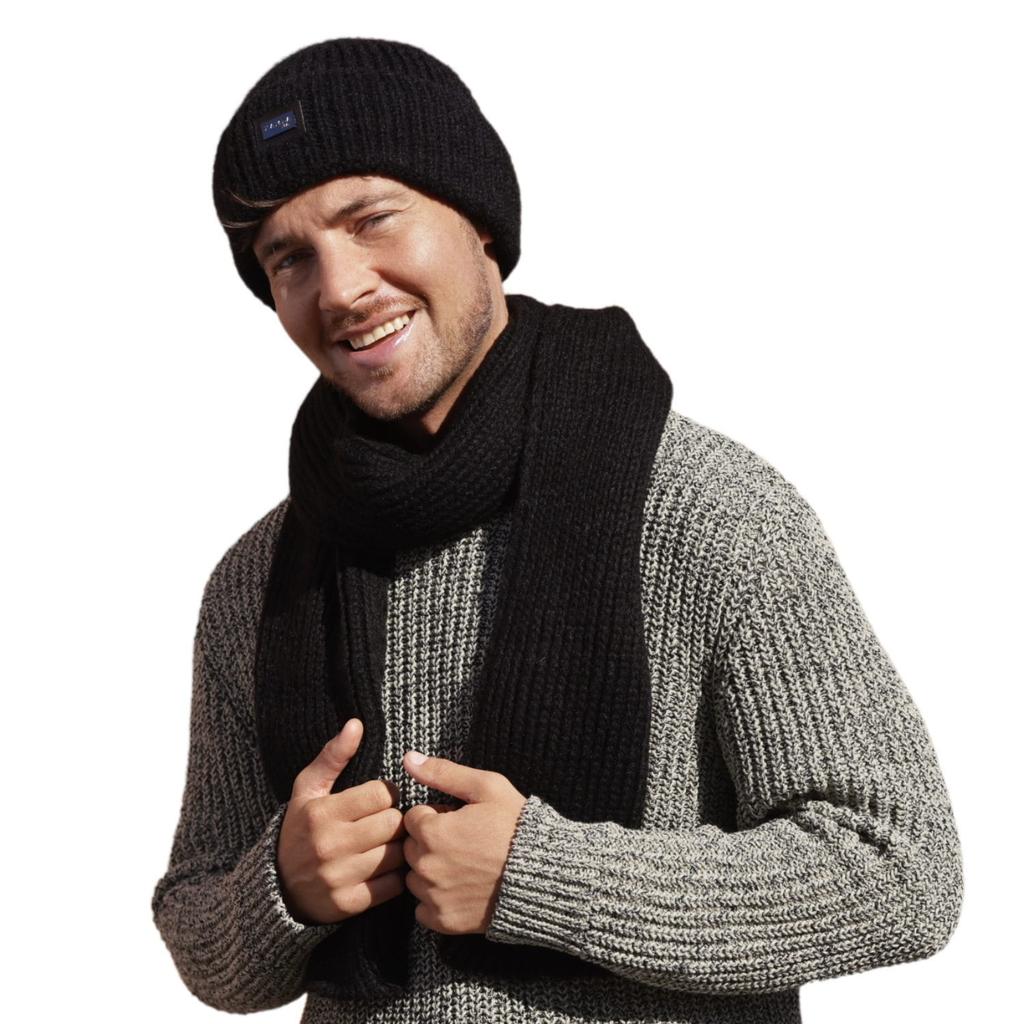 Kamea Martin Men' Set (Hat + Scarf), Black
