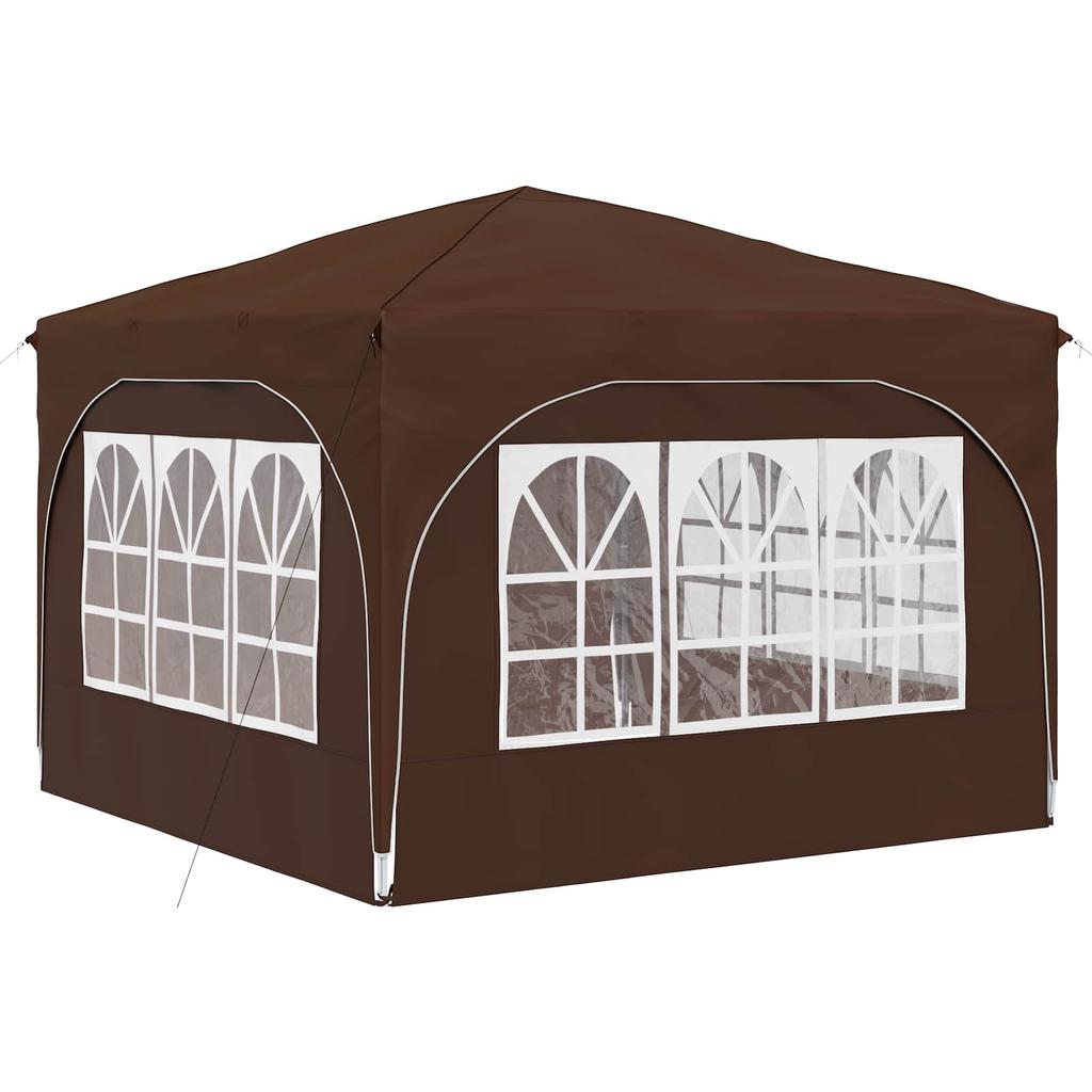 Pop Up Party Tent 290 X 290 X 245 Cm Brown