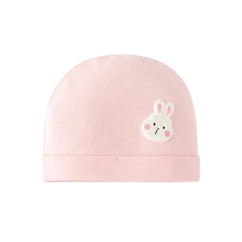

Stylish Infant Bonnet 0-3 Months Boys Girls Thin Hat Soft & Breathable Baby Hat Newborn Fetal Caps for Indoor Outdoor розовый
