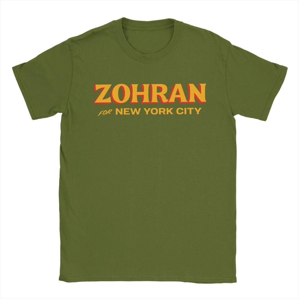 Zohran Mamdani pour T-shirt Homme New York City Coton Pur Mode T-shirt Col Rond T-shirts Manches Courtes Vêtements Idée Cadeau