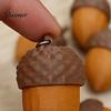 Portable Fidget Accessory 3D Printed Acorn Clicker, Fake Finger Stress Backpack Hanging Decoration Relief Push Toy, Gift for Kids Teens Adults Desktop
