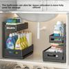 Easy Install Kitchen Sink Cabinet Storage Basket Organizers For Quick Setups And Convenient Access To Cleaners B03E