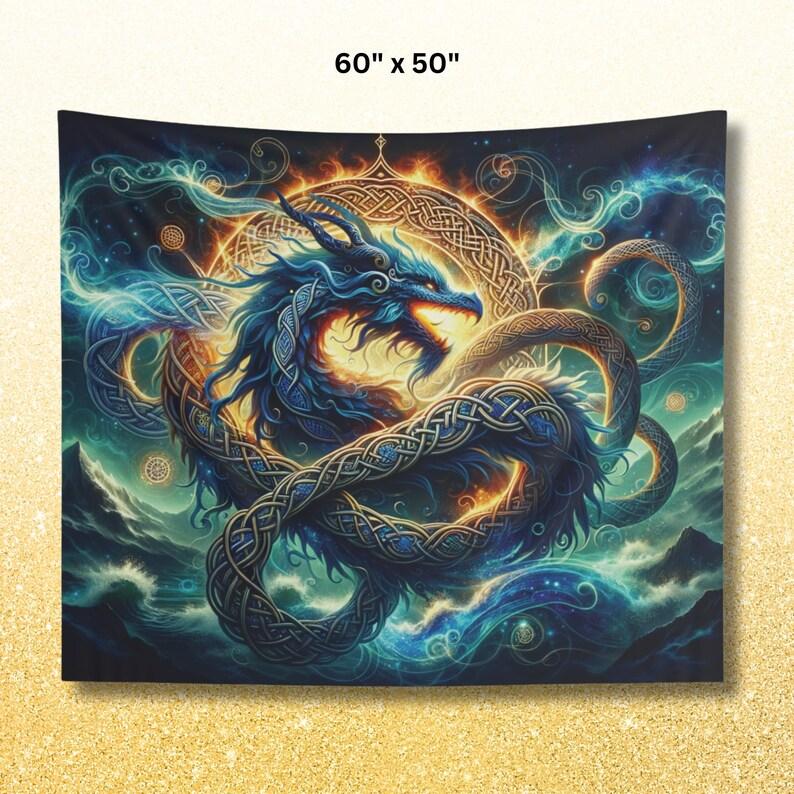 Celtic Dragon tapestry 75x100 чёрный