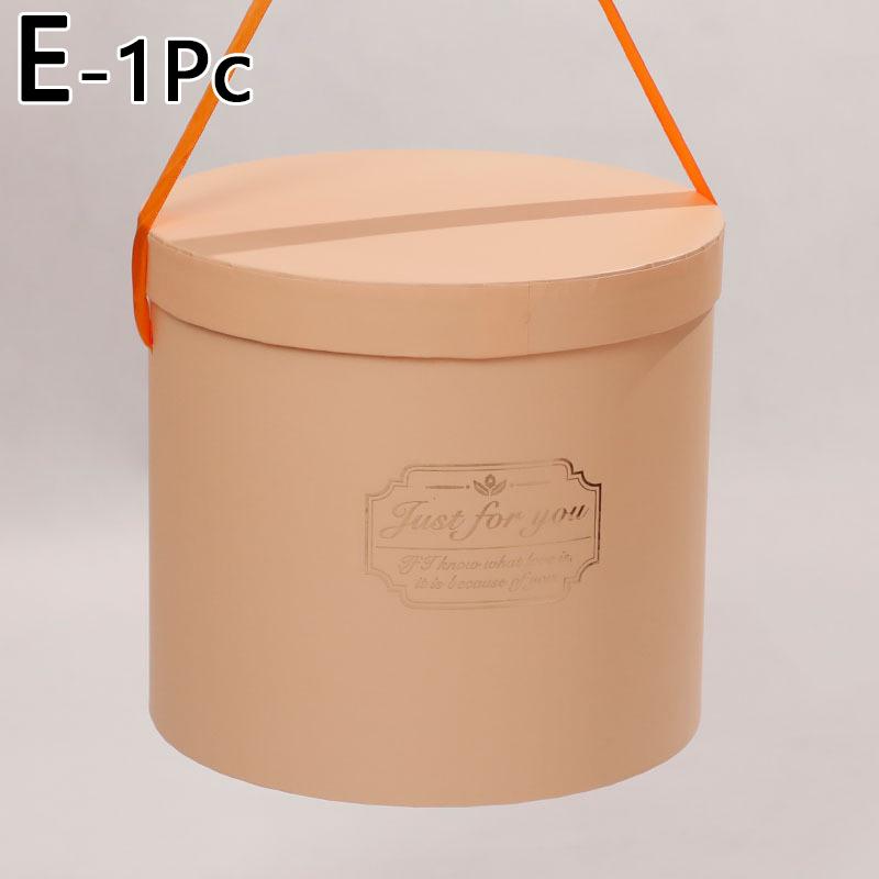 1PC Handheld Paper Boxes Flower Packaging Box Candy Box Round Flower Box Bouquets Tote Bag Gift Boxes Bouquet Flower Boxes