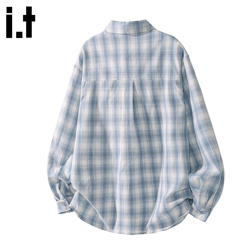 CHOCOOLATEit Men's Plaid Long-Sleeve Shirt
