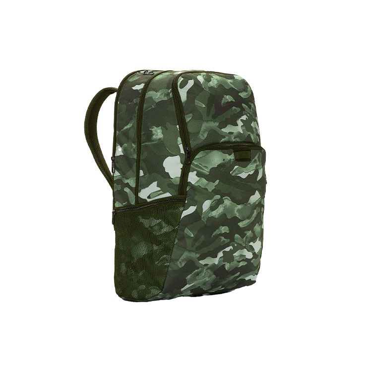 Nike Brasilia Polyester Backpack Unisex Backpacks Green Camouflage BA6216-100