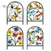 Hinterhof Blumenbeet Begrenzung Gartenzaun Tierbarriere, Schmetterling Floral Metalldraht Panel Begrenzung, Gebogenes Dekoratives Panel, Barriere für Hunde, Kaninchen,