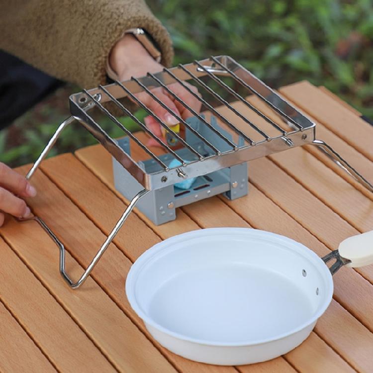 Stainless Steels Folding Cooking Rack Outdoor Camping Kettles Heating Rack Small Barbecue Grill Baking Tray Holder