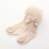Girls' Pantyhose Spring and Summer Children's Leggings Cotton Vertical Strips Autumn and Winter Baby Girls Big Bows Thick Socks Outer Wear