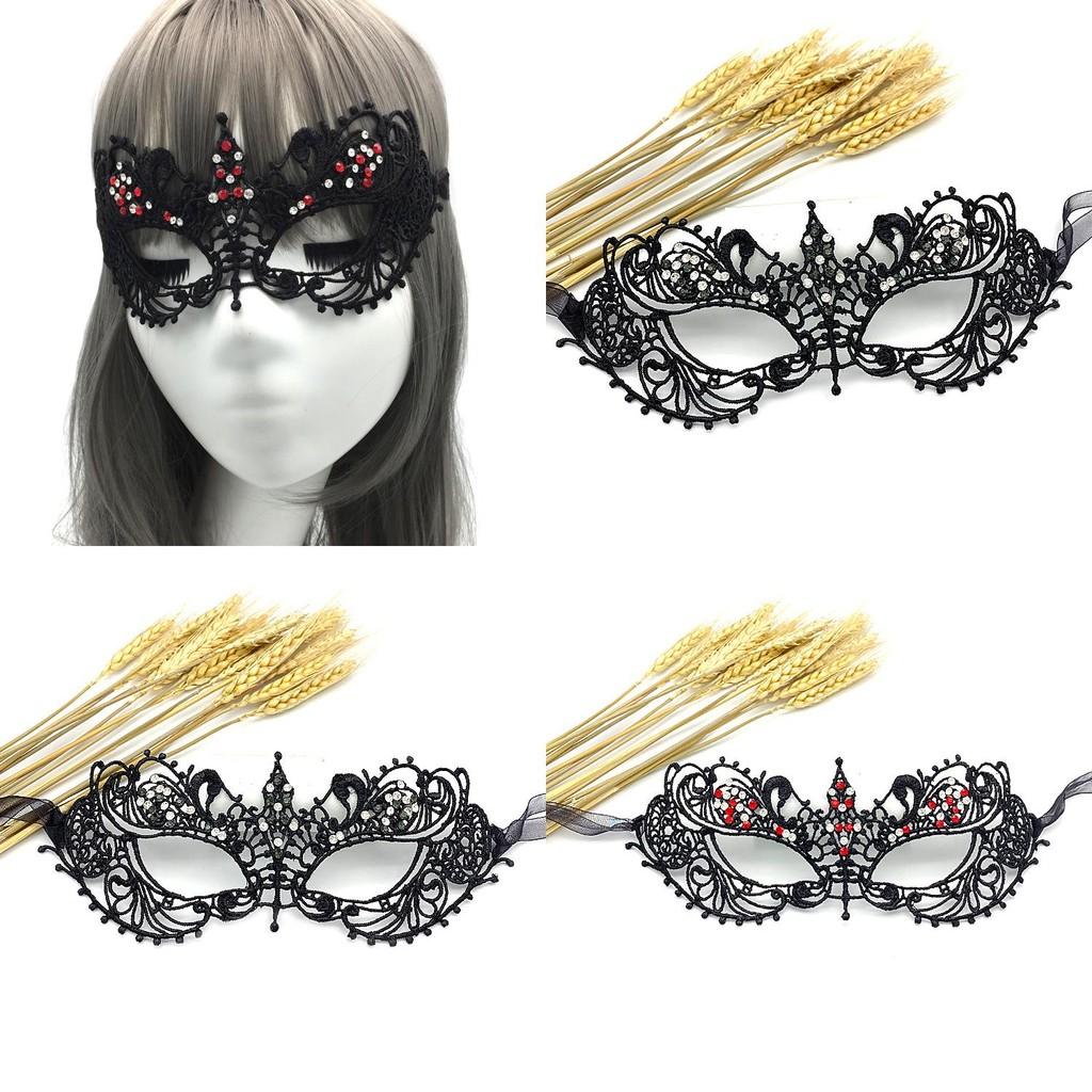 Daisy Duck Lace Half Mask With Handcrafted Crystal Details For Stage Performance And Cosplay