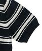 ANALOG MOOD Modern Striped Short Sleeve Knit (Black)