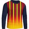 Fashionable Clothing Casual Men's T-Shirt Comfortable Spring Striped Pattern Long Sleeve 3D Digital Printing