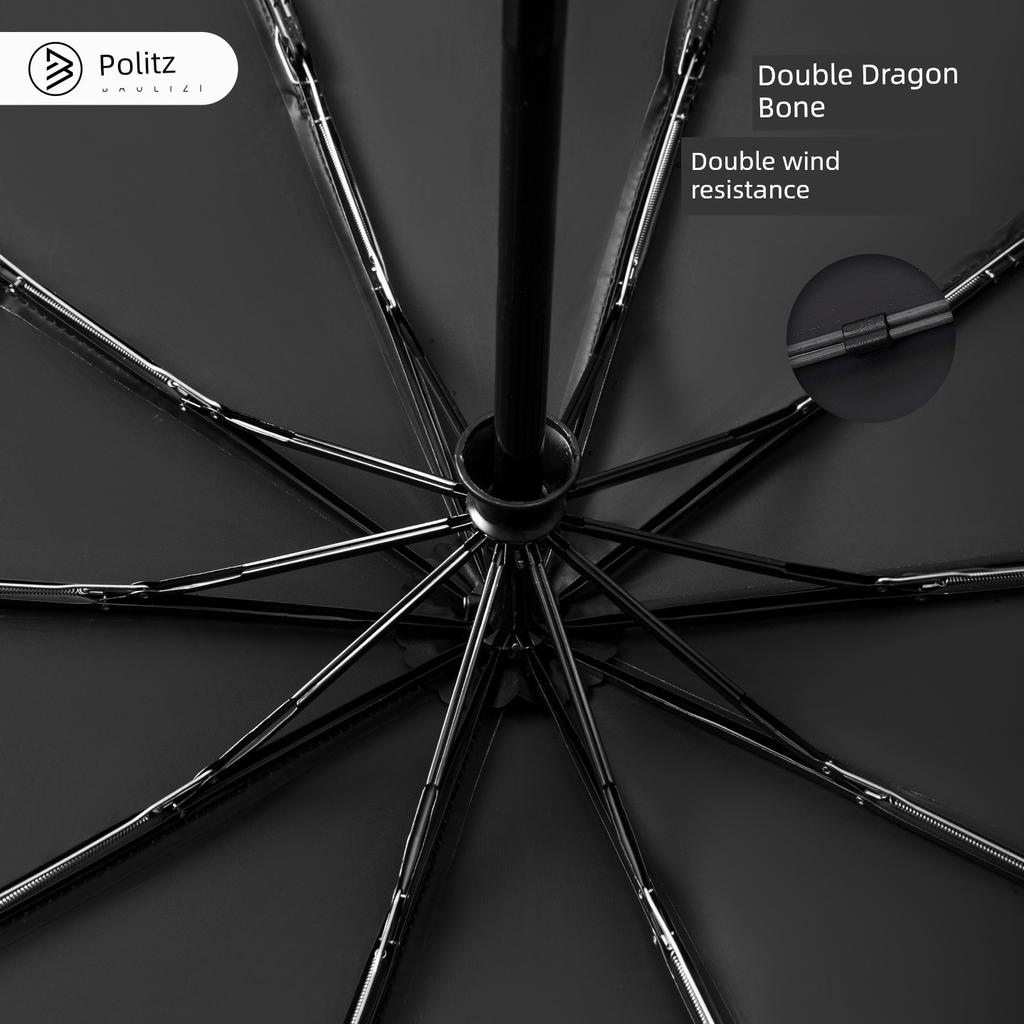 Baolizi High-End Full Automatic Umbrella for Men Extra Large Thickened Reinforced Windproof Large Folding Umbrella for Heavy Rain