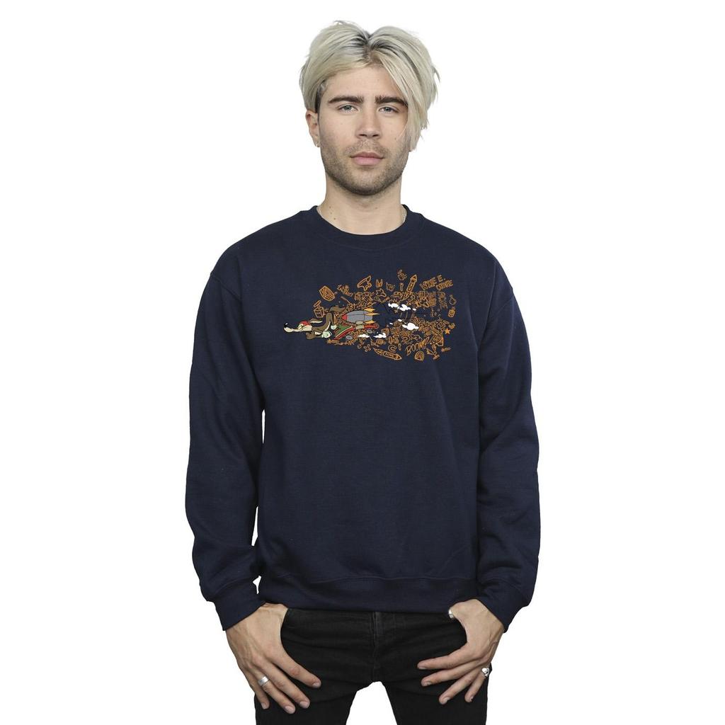 Looney Tunes Mens ACME Doodles Wile E Coyote Sweatshirt