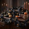 Halloween Party Supplies Artificial Maple Leaf Vine Decor, Fall Wall Hanging Garland Seasonal Decorations for Scene, Spooky Thanksgiving Home Ornament