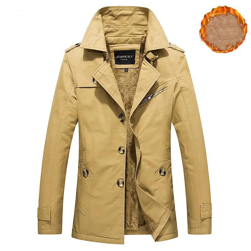 Jachetă cu glugă pentru bărbați, iarnă, plus catifea, caldă, culoare solidă, haină de exterior, parka casual