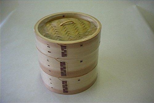 Ichihara Woodworks CS21-2S Mini Chinese Steamer, 2-Tier Set, 21cm Diameter