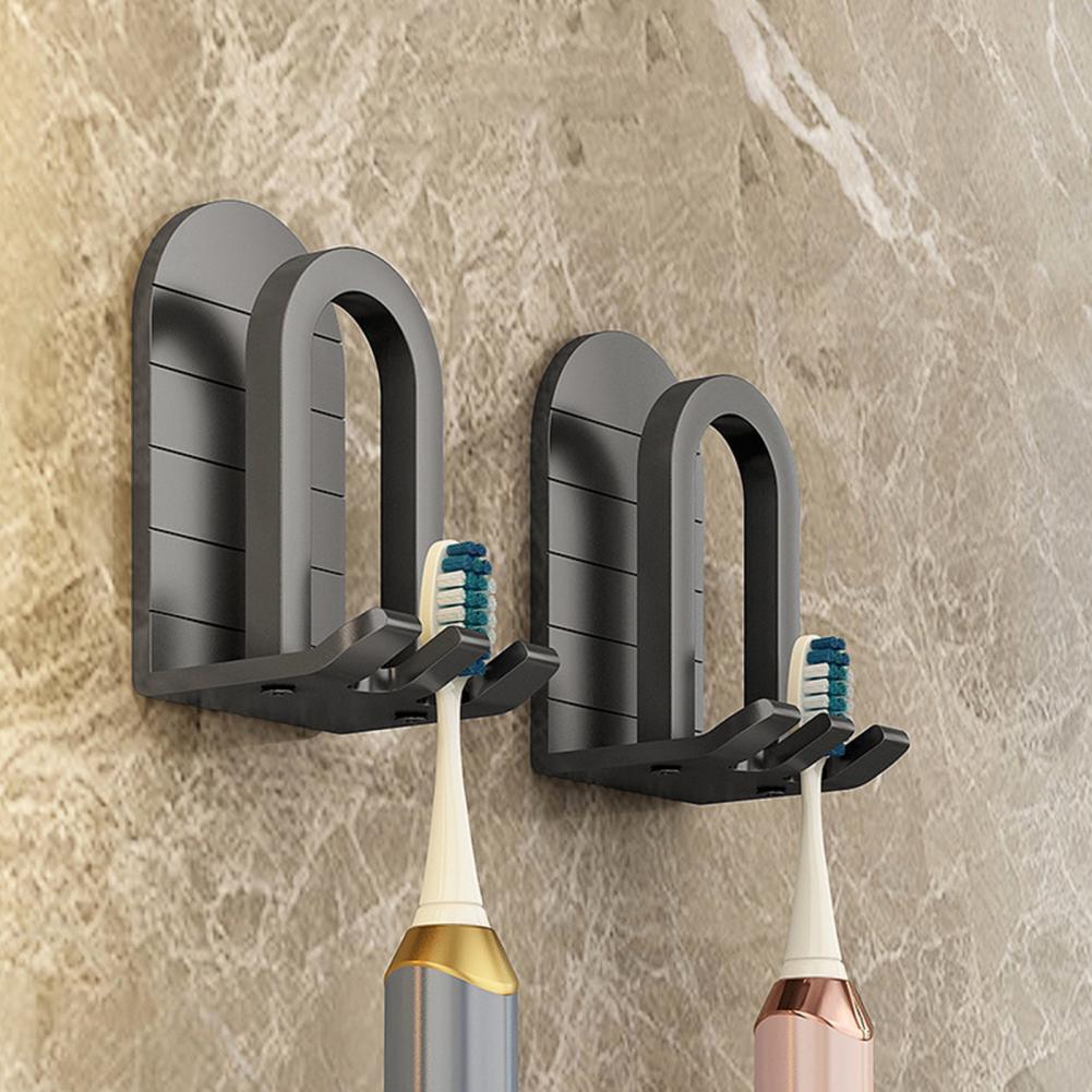 Upside-down Design Toothbrush Holder Anti-corrosion Storage Useful Wall-mounted Electric Toothbrush Mouthwash Cup Rack