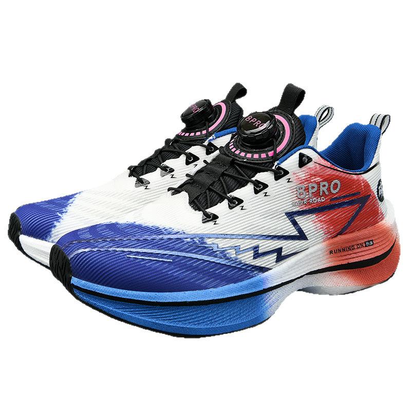 Scarpe da Corsa Red Rabbit Pro con Suola Intera in Carbonio, Ammortizzazione da Gara, Fibbia Rotante, Sneakers per Adolescenti/Studenti, Coppia