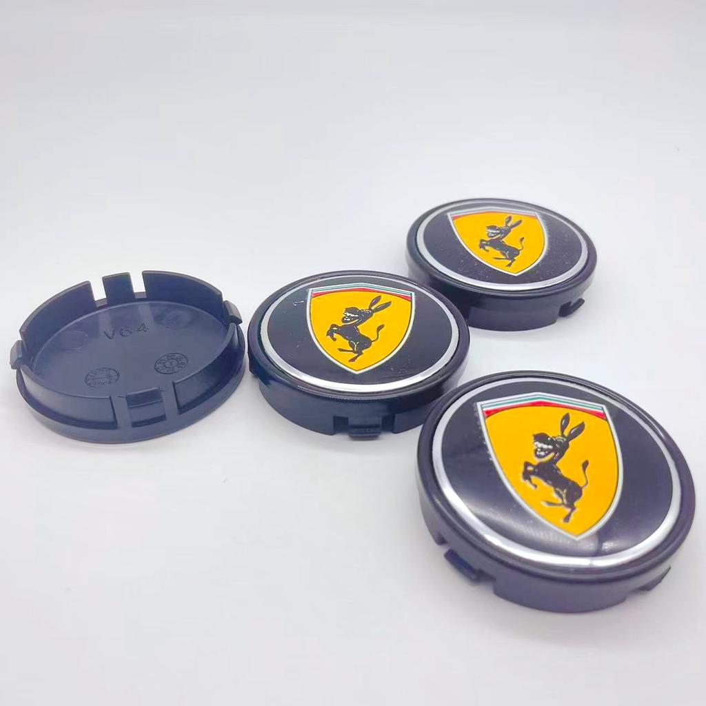 4pcs High Quality 64mm Car Wheel Hub Cover Center Caps for 56mm Donkey Logo Racing Styling Badge Emblem Accessories