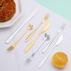 Ruhan Golden Leaf Stainless Steel Dessert Fork Set