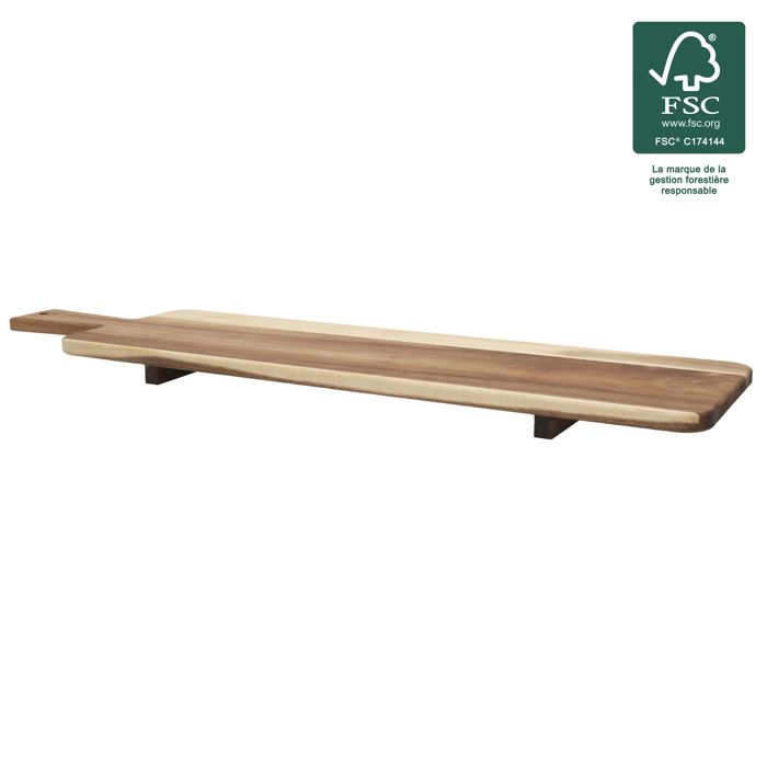 Floor Display Stand - HOME DECO FACTRY - Acacia - 60 Cm - For Tapas - For Aperitifs