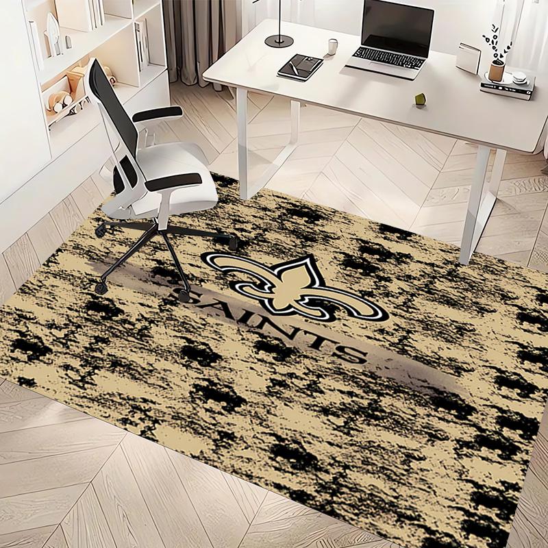 New Orleans Saints logo Print Area Rug - Soft,Washable Non-Slip Indoor Mat,Living Room,Home Office Decorative Rug