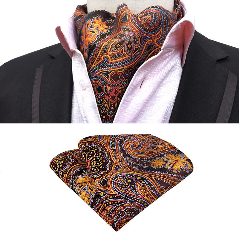 Men's Polyester Retro Tie, Scarf, and Pocket Square Set
