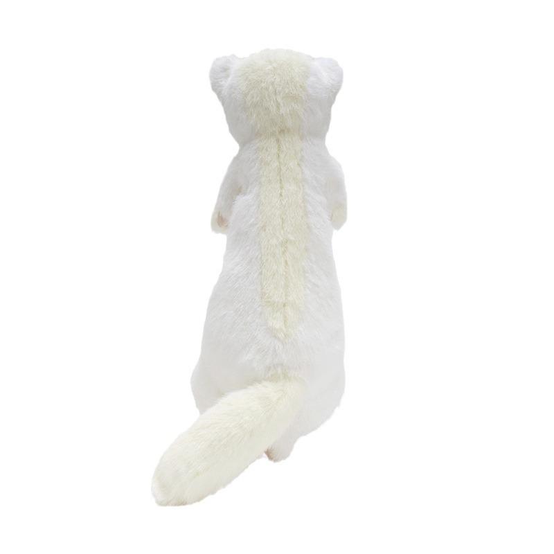Cute Simulated Ferret Doll Plush Toy Nerve Marten Doll Long Pillow Rag Doll Sleeping Gift on Bed