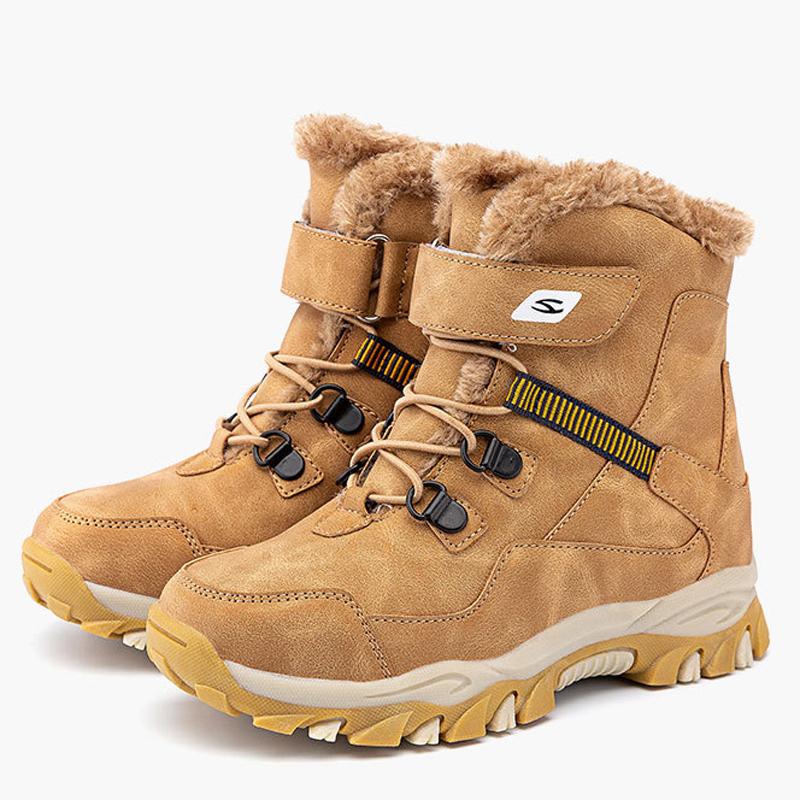 High Quality Boys Winter Snow Boots New Platform Warm Cotton Shoes Anti Slip Rubber Sneakers Boots For Big Kids Size 28 40