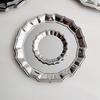 Retro Stainless Steel Cake Tray Round Luxury Jewelry Storage Plate Photo Props Silver Dessert Plate Home Decoration