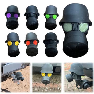 Cover Cap For Trailer Coupling, Trailer Hub Bearing  Caps, Hitch Tow Protector Cap Gas Mask Shape, Universal Plug For Drawbar
