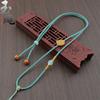 Hand-Woven Gold Leaf Jade Pendant Necklace for Men and Women
