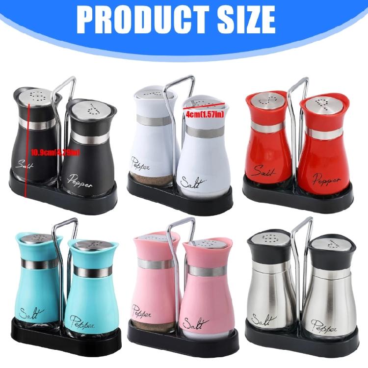 Rostfreie Salz-Pfeffer-Aufbewahrungsgläser mit sichtbarer Beschriftung für Picknicks, Camping, Esstische, Gewürzflasche