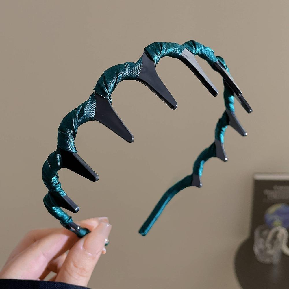 

Спортивные повязки на голову в форме U, головные уборы с гребнем-волной, модные обручи для волос для женщин зелёный