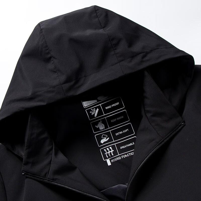 YILITON Men's Spring Autumn Detachable Hooded Casual Jacket