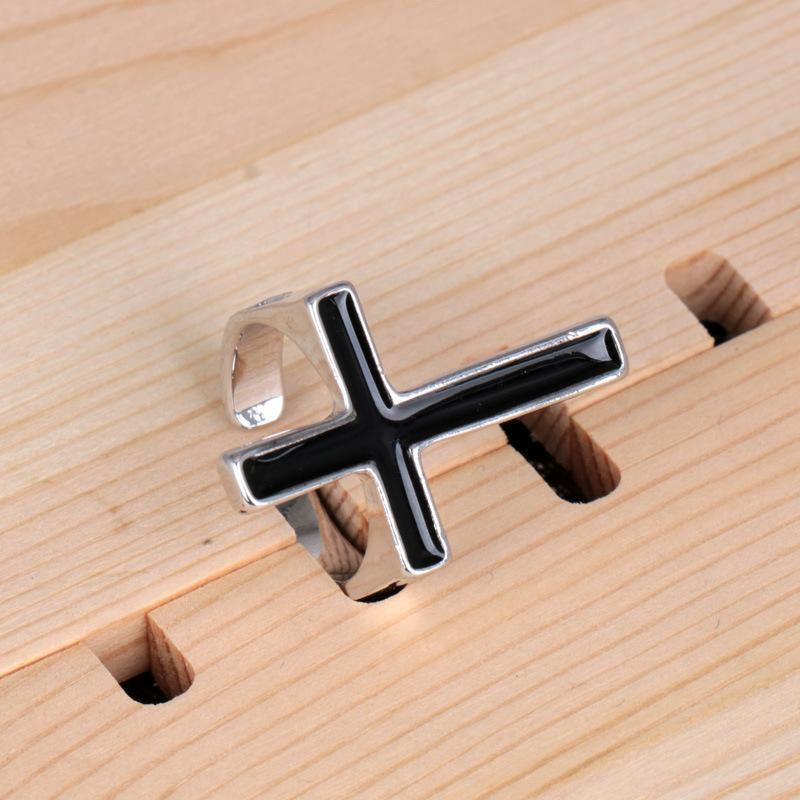 Cross Drip Oil Opening Adjustable Simple Japanese and Korean Trendy Pinky Tail Ring Gift Ring