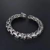 New Hip-hop Retro Dragon Bone Bracelet Front and Back Chain Engraved Double-headed Snake Cobra Cold Style