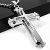 Men's Hot-Selling Three-Layer Cross Pendant Necklace Jewelry