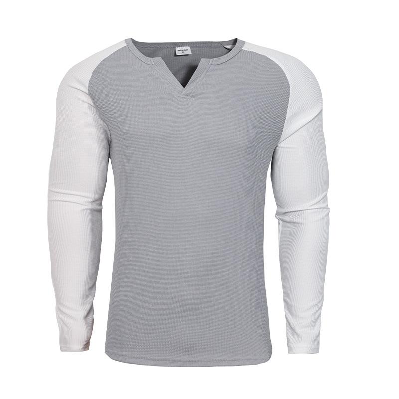 2026 Autumn and Winter New Trendy Casual Solid Color Bottoming Shirt Tops for Men