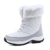 Waterproof Snow Boots With Zipper Warmth Insulated Cushioned Outdoor Winter Shoes